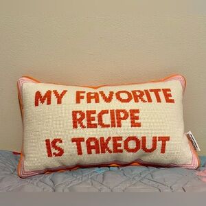 Rachel Zoe Orange and Pink Accent Pillow